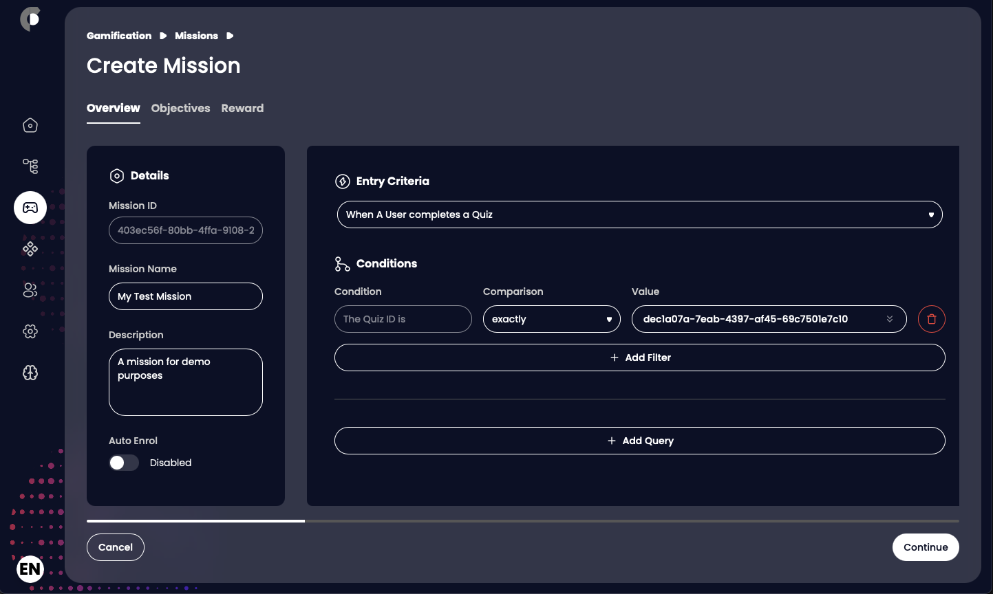 create-mission-entry-query